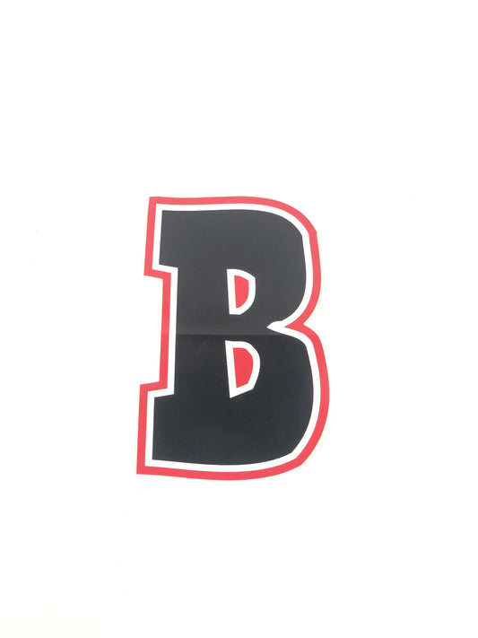 Baker Skateboards B Black Red 8" x 5" Sticker