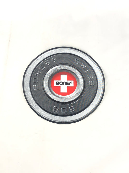 Bones Bearings Bones Swiss 809 Bearing Black Grey Red 7.5" x 7.5" (Large) Bones Dealer Sticker