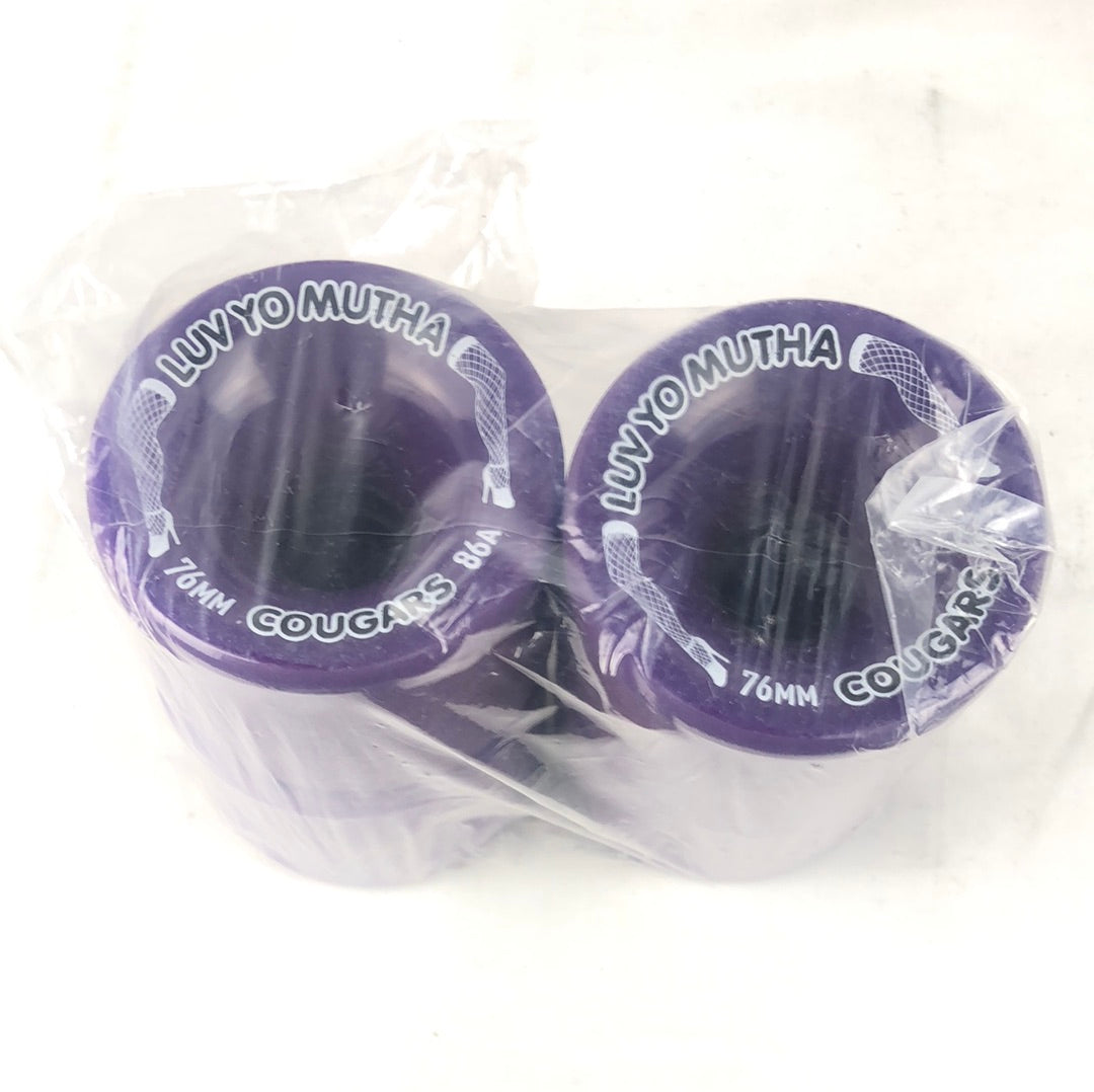 Dregs Cougars Luv Yo Mutha Purple Size 76mm 86a Skateboard Cruiser Wheels