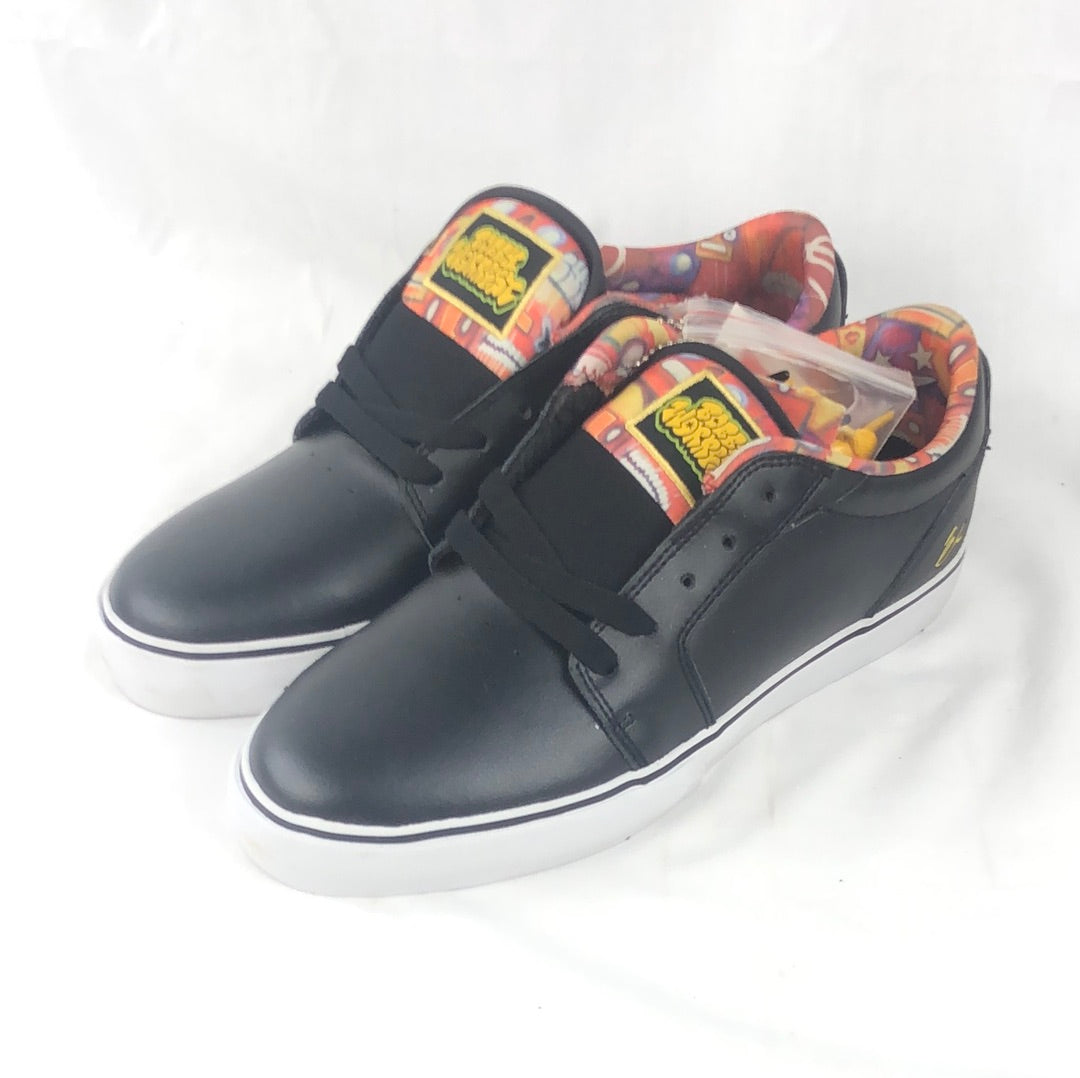 ES First Blood Bobby Worrest Black White Print Graffiti Leather 2010 U.S. Mens Size 9.5