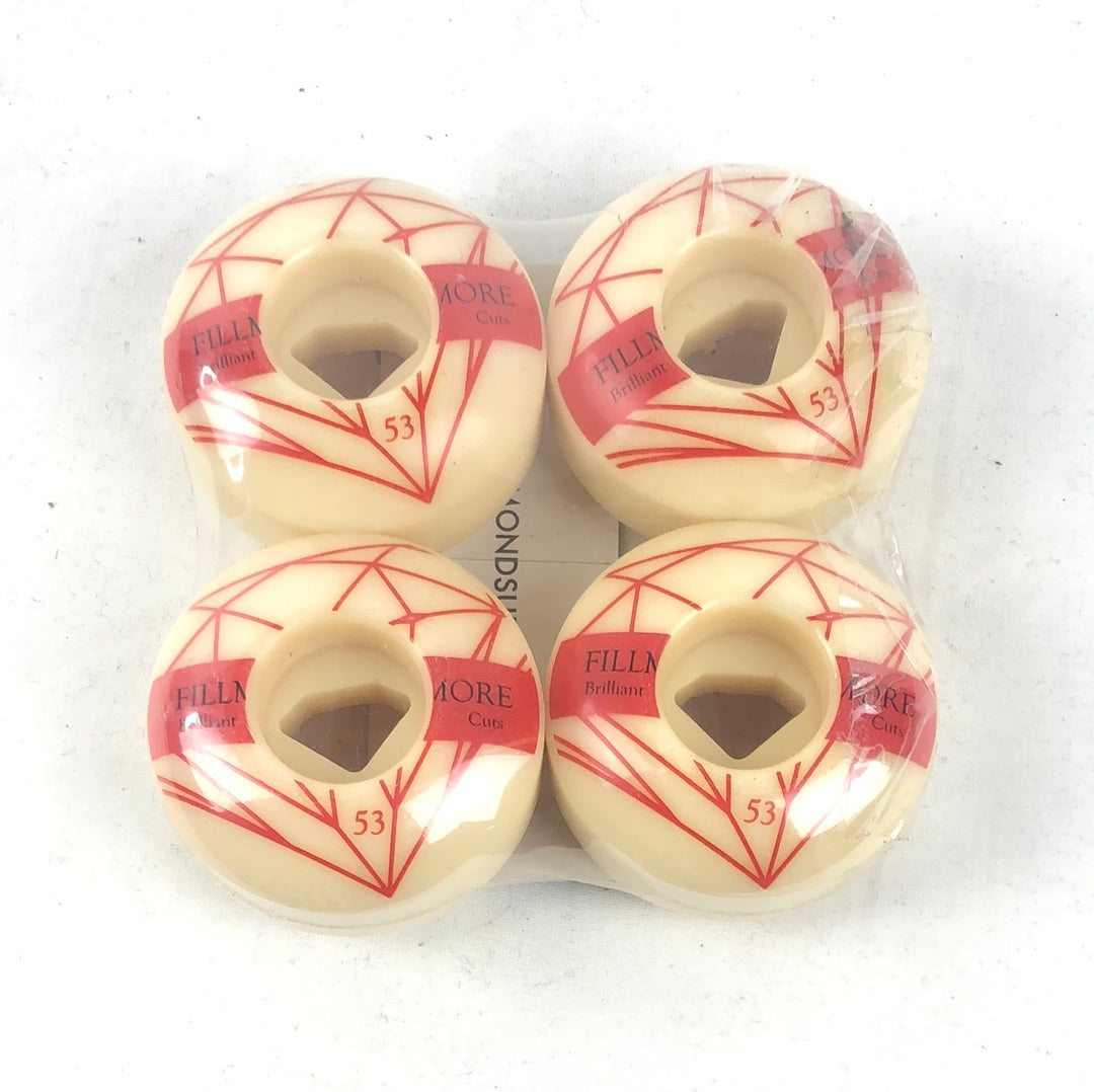 Diamond Diamond Graphic Red White 53mm Skateboard Wheels