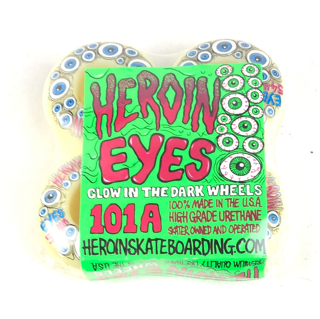 Herion Eyes Graphic White Blue Black Pink 54mm Skateboard Wheels