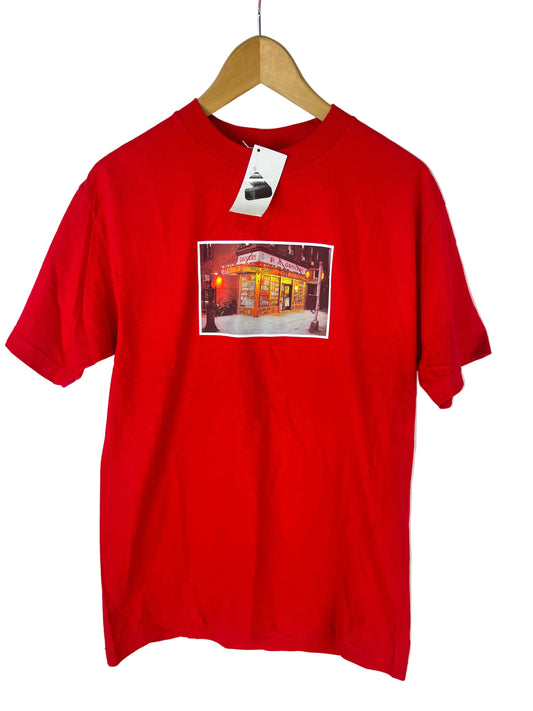 Twelve Bar P.A. Grocery Support Your Local Bodega Back Print Red White Blue Size M S/s Vintage Shirt