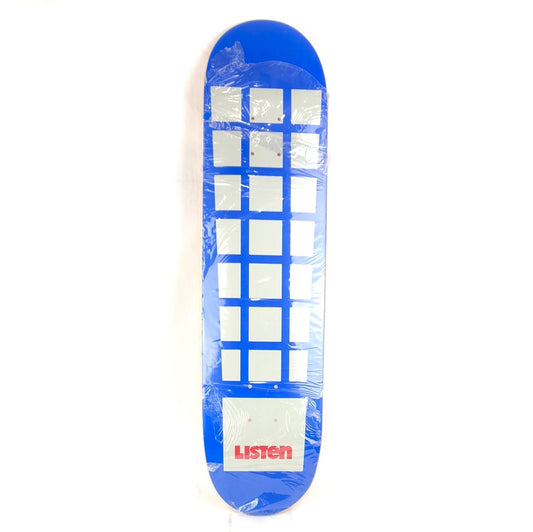 Listen Squares Blue/Grey Size 7.8 Skateboard Deck