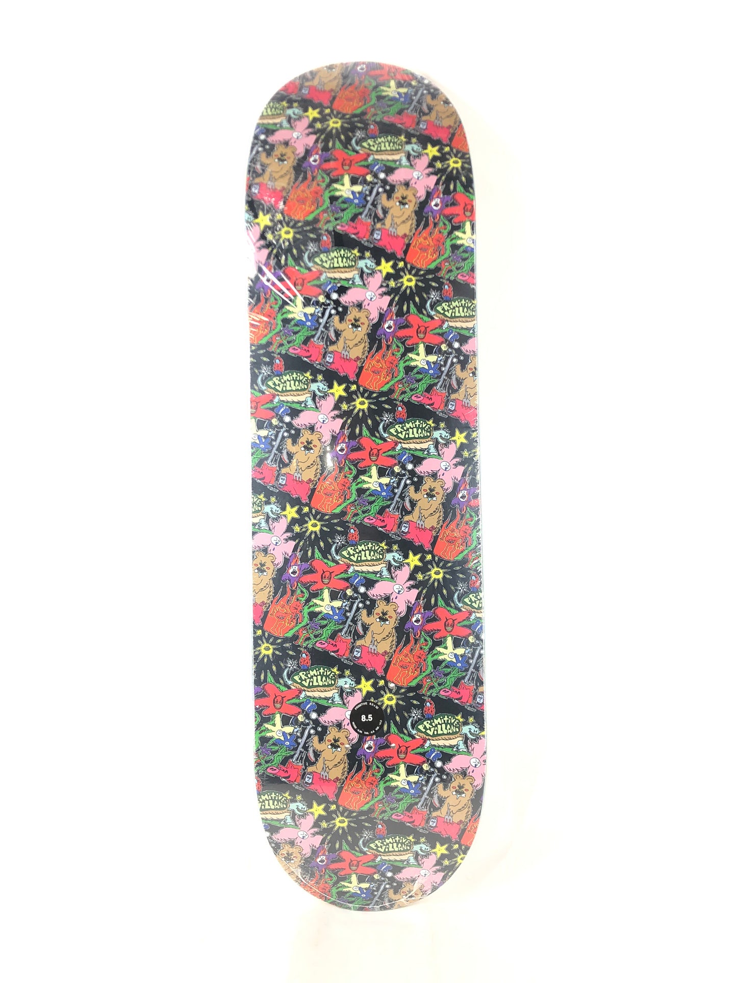 Primitive Franky Villani Sketchy Blue Size 8.5 Skateboard Deck