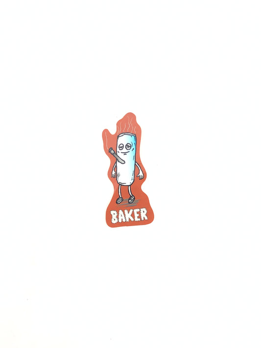 Baker Skateboards Bong Boy Brown Blue 5.5" x 2" Sticker