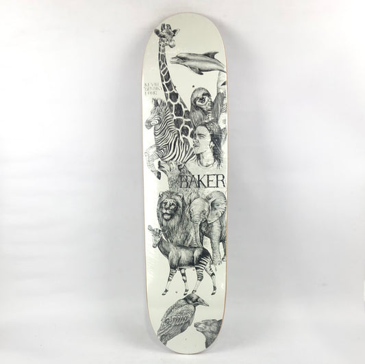 Baker Kevin Spanky Long Zoo Black/White 7.75" Skateboard Deck