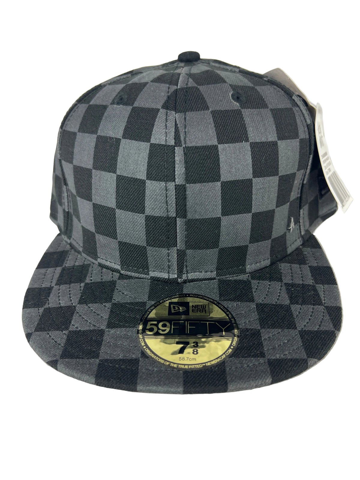 Altamont X New Era Speedway Checks Black Grey Size 7 3/8 58.7CM Vintage 59Fifty Fitted Hat