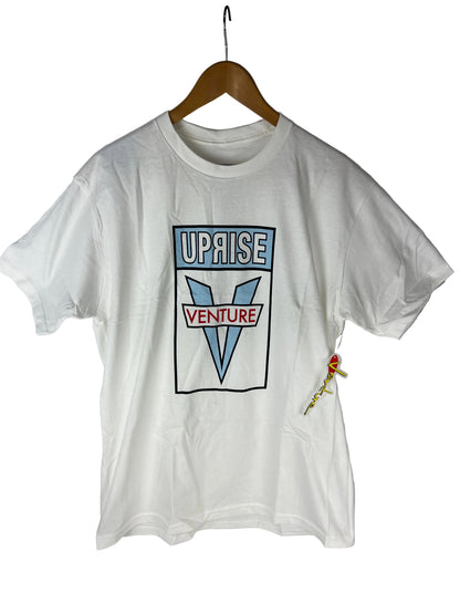 Venture Uprise Awake White Metallic Blue Black Size L S/s Vintage Shirt
