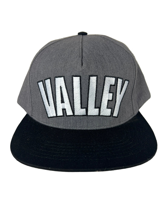 Primitive Valley 818 Grey Black Silver One Size Fits All Vintage Snapback Hat