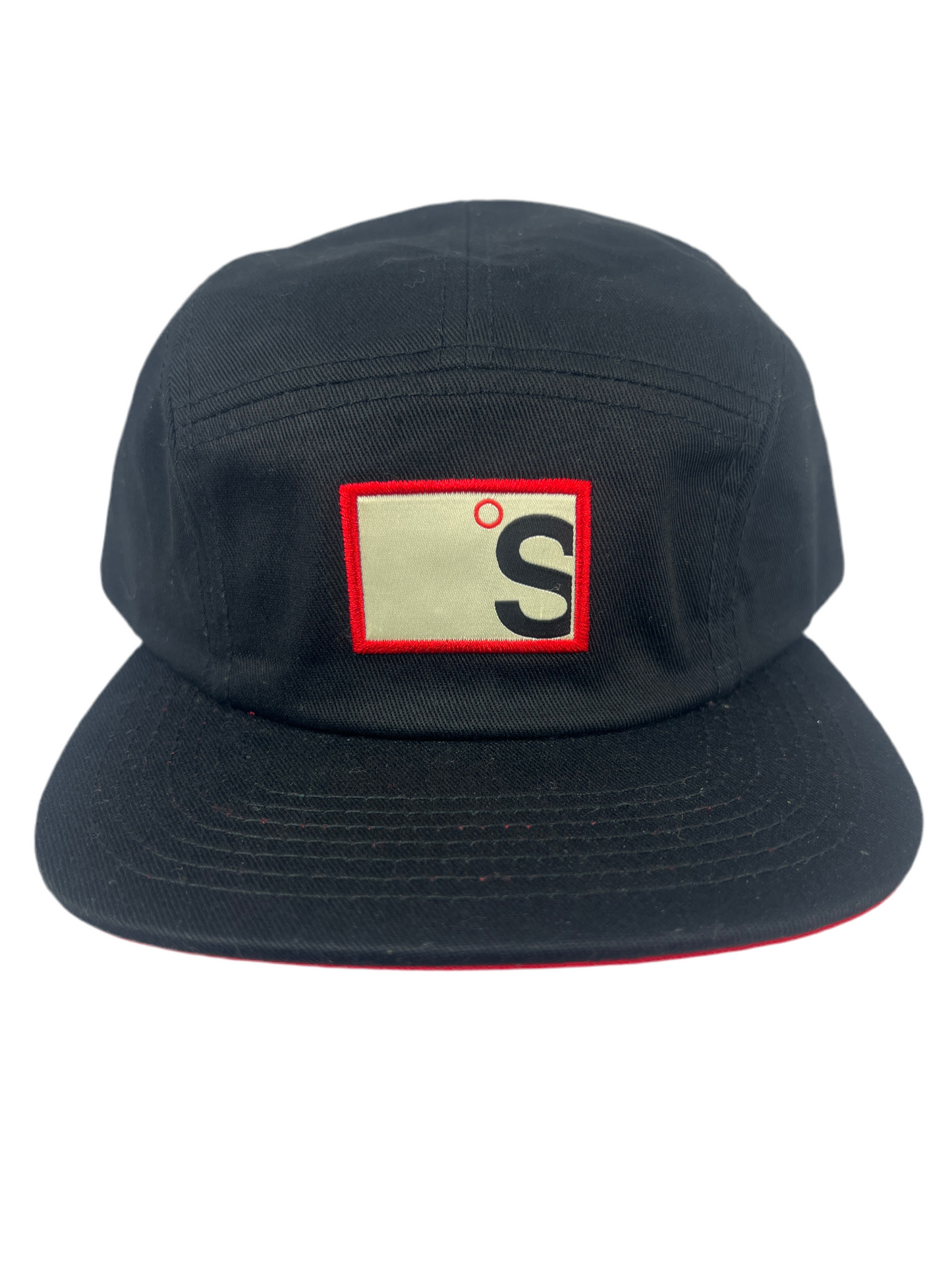 Official X The Skateboard Mag TSM Logo Square Black White Red One Size Fits All Vintage Five Panel Leather Strapback Hat