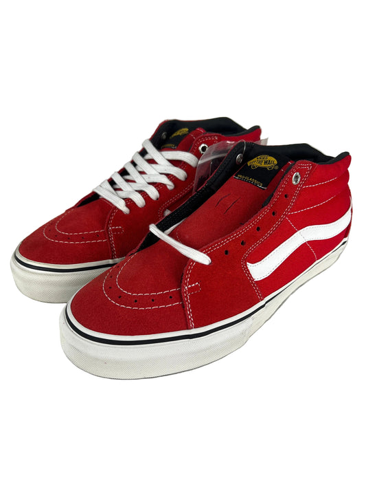 Vans Sk8-Mid Pro John Lucero Black Label Red US Mens Size 9 Classic Shoes