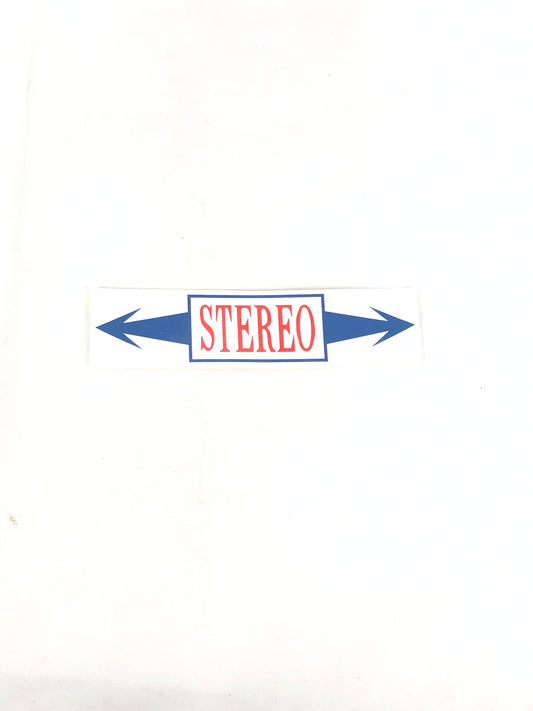 Stereo Arrows Clear Blue Red 7" x 1.7" Sticker