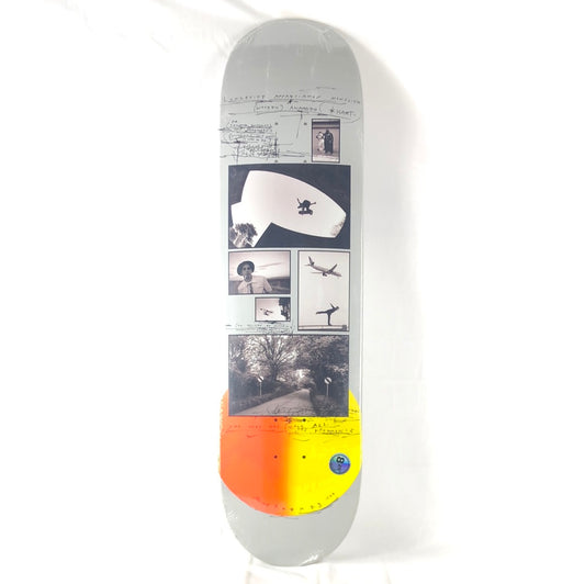 Krooked "Longevity Appreciation Monolith" Photos Grey/Black/Orange/Yellow Size 8.25 Skateboard Deck