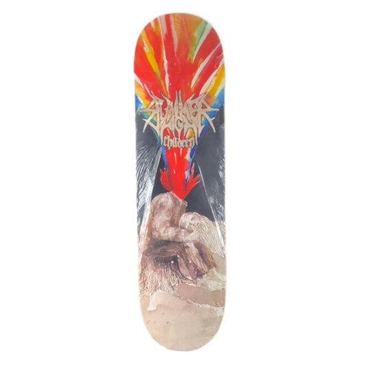 Bummer High Children Exploding Head Graphic Rainbow Size 8.25" Skateboard Deck