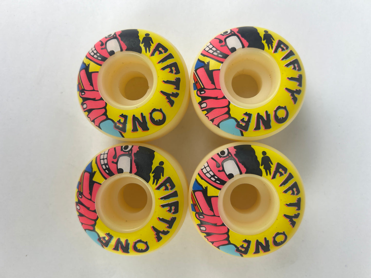 Girl Rick Howard Rails Graphic Pink Yellow Black Size 51MM Vintage NOS Wheels