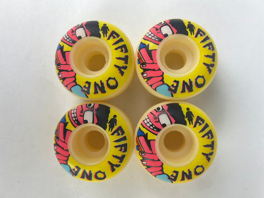 Girl Rick Howard Rails Graphic Pink Yellow Black Size 51MM Vintage NOS Wheels