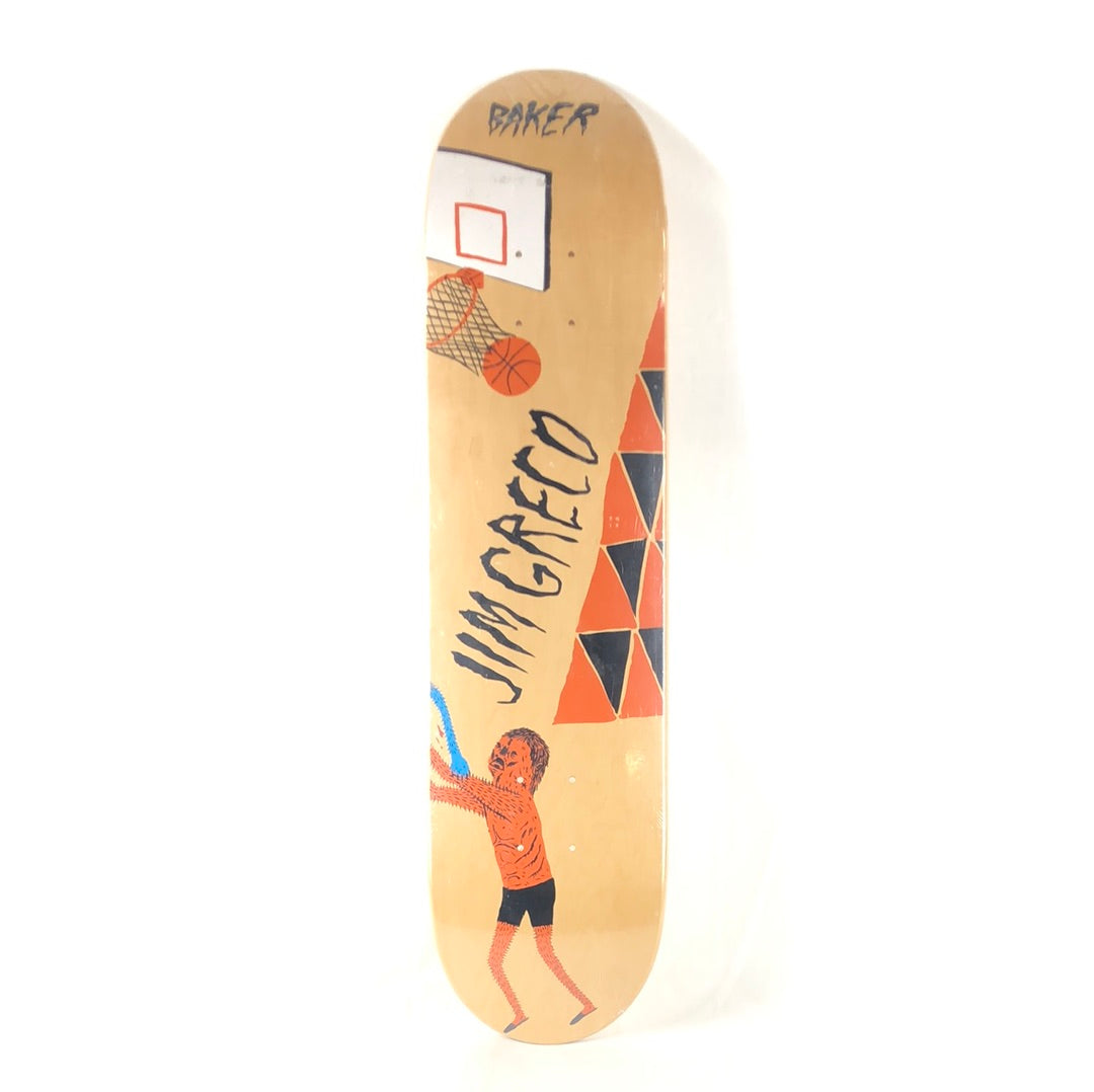 Baker Jim Greco x Neckface Art Blank Black Tan   Size 7.58" Vintage NOS Deck