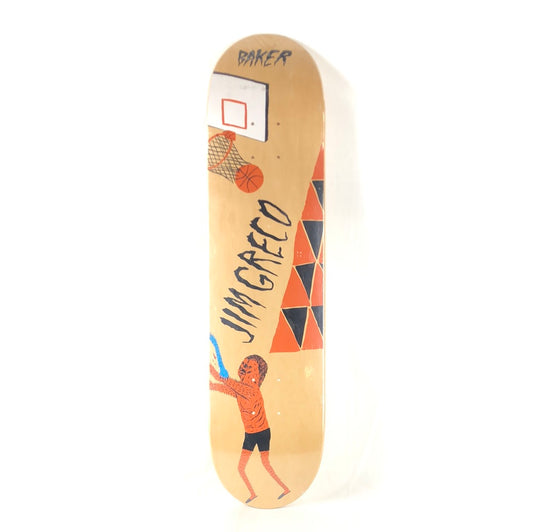 Baker Jim Greco x Neckface Art Blank Black Tan   Size 7.58" Vintage NOS Deck