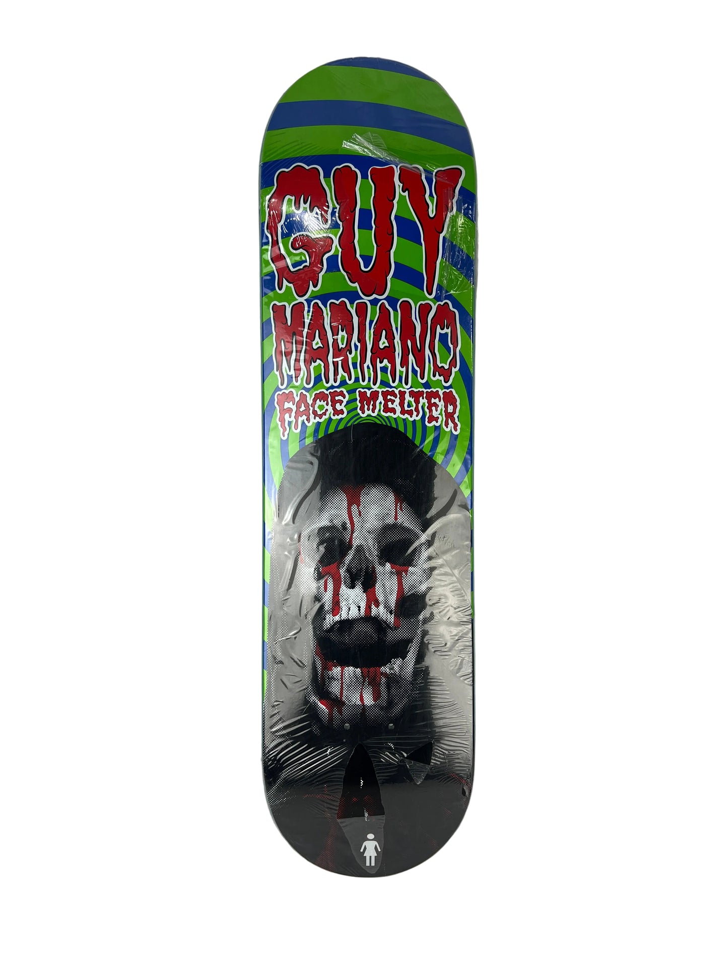 Girl Guy Mariano Face Melter Series Deck Red Green Blue Black Size 7.8125" Vintage NOS Deck 2009