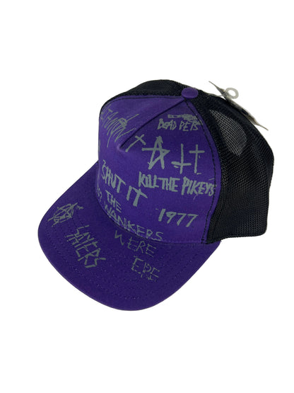 Altamont Shut It Graffiti Purple Grey Black One Size Fits All Vintage Snapback Mesh Trucker Hat