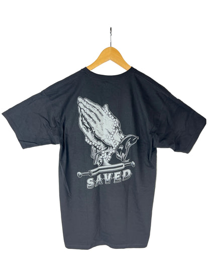 ACE Saved Large Back Print Front Print ACE Truck Black Grey Size L S/s Vintage Shirt
