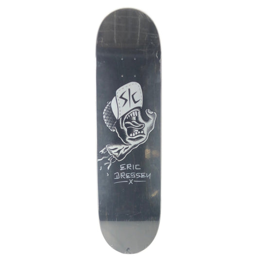 Santa Cruz Eric Dressen Signed Hand Pro Black Size 8.5" Skateboard Deck