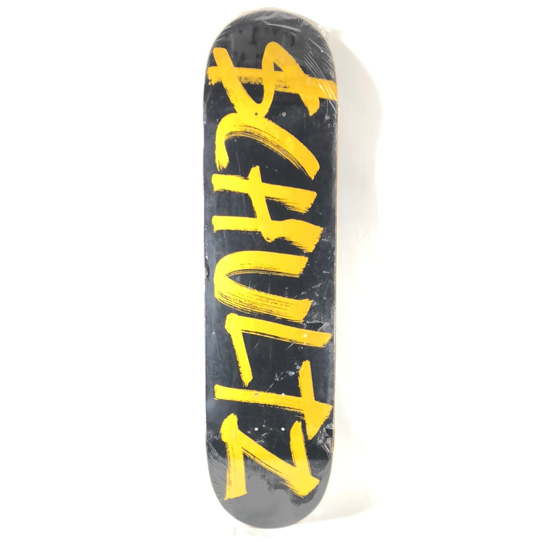 Slave Anthony Shultz Painted Letters Black/Yellow 8.125" Skateboard Deck