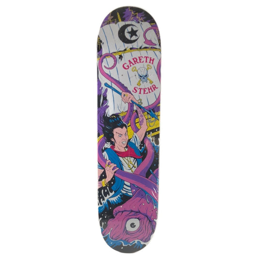 Foundation Gareth Stehr Giant Squid Black/White/Purple/Blue/Yellow Size 8" Skateboard Deck