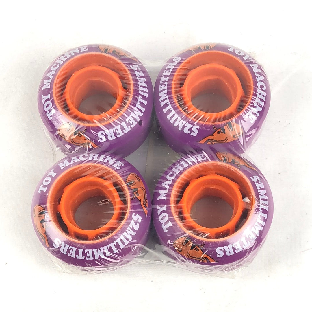 Toy Machine  Toy Machine Monster Purple Orange White 52mm Skateboard Wheels