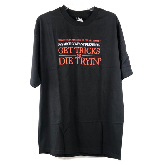 DVS Get Tricks or Die Trying Chest Logo Black Red White   Size XL S/s Shirt