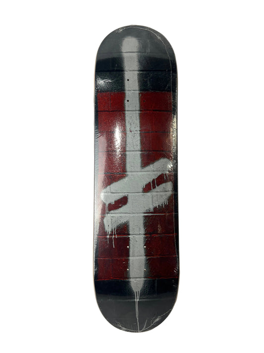Deathwish Power Logo Bricks 2019 Textured Graphic Black Red White Size 8.475" Vintage NOS Deck