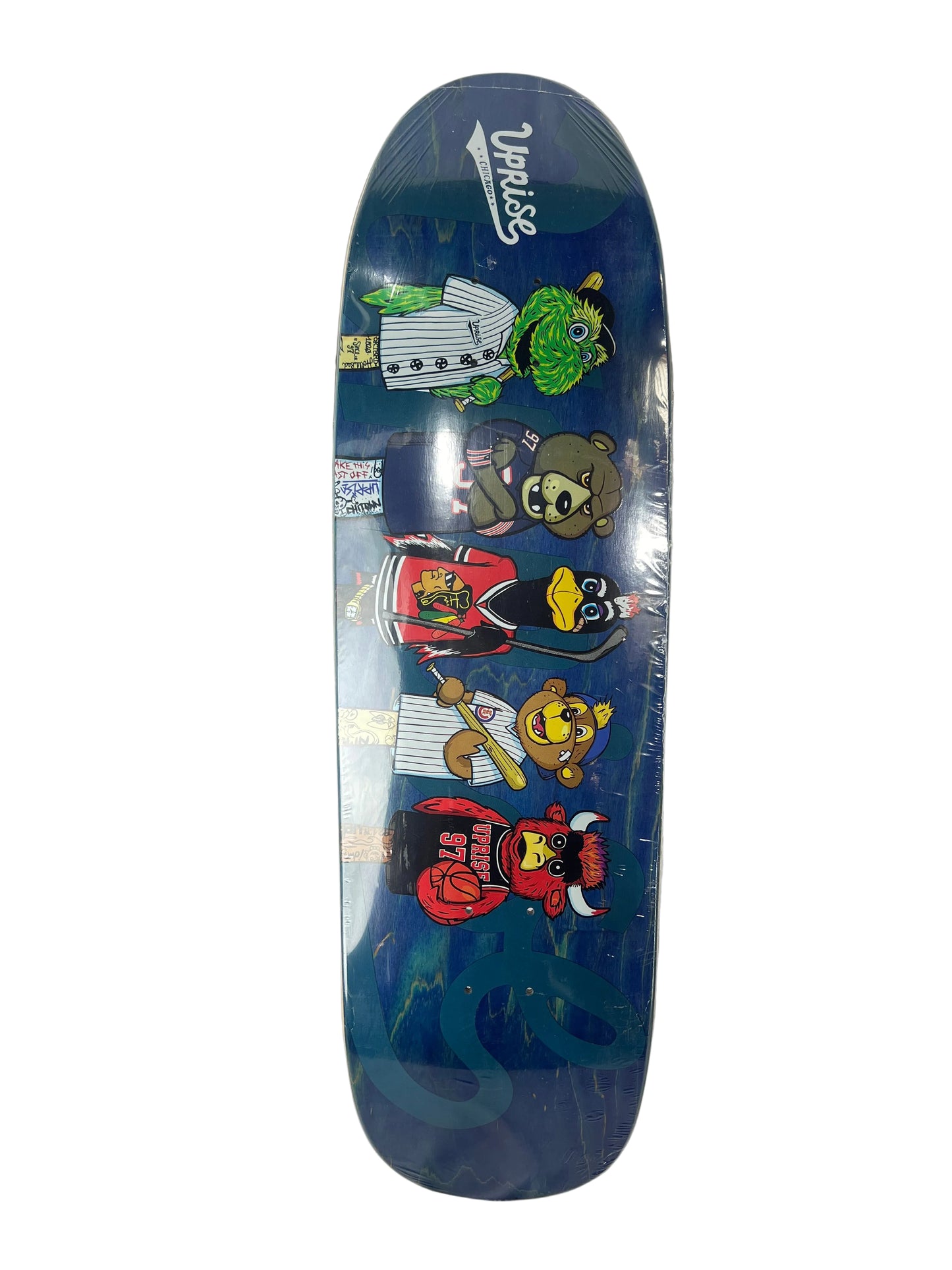 Uprise x Felipe Motta Mascot Series Chi-Town Pup Scots Team Size 9.0" Vintage NOS Shaped Deck