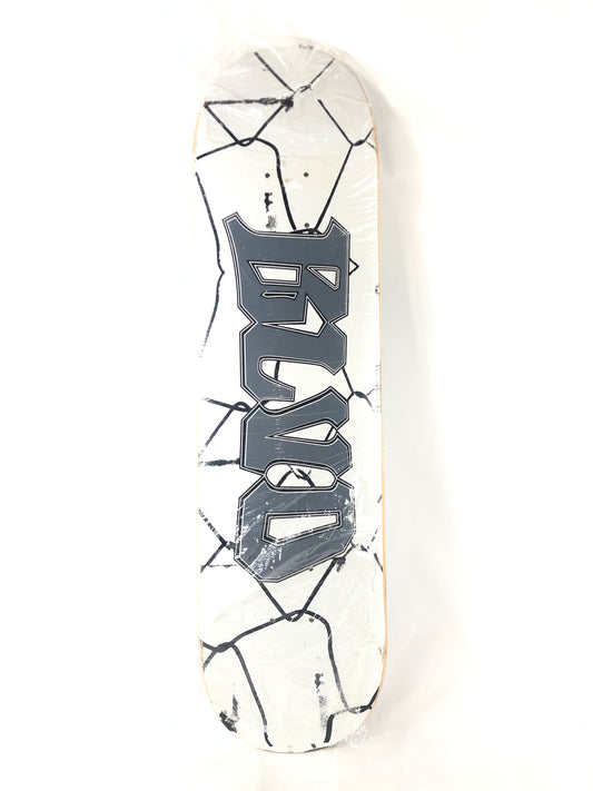 Boulevard BLVD Chain Link Fence Graphic White Black Grey Size 8 Skateboard Deck