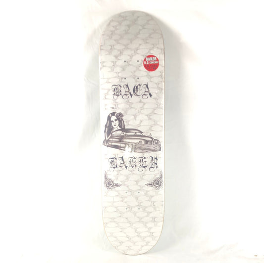 Baker Sammy Baca Brick Wall Sketches White/Black 8.25" Skateboard Deck