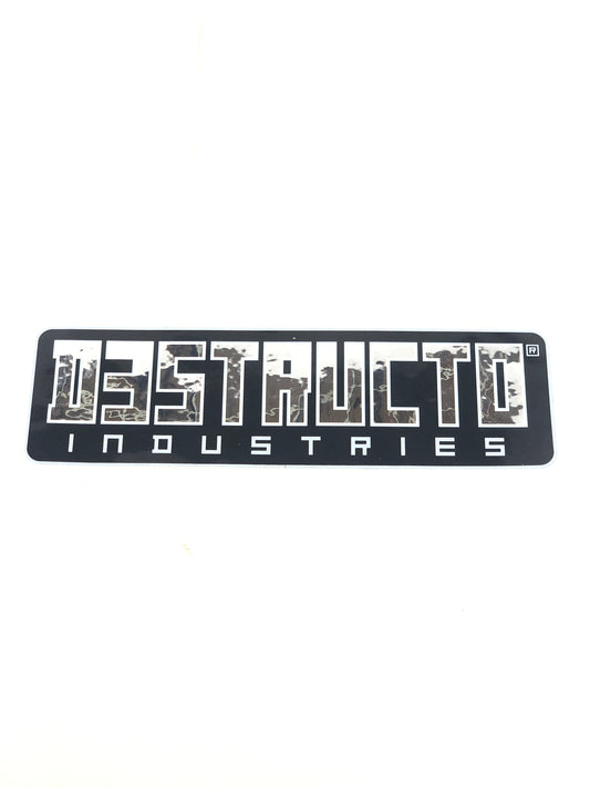 Destructo Trucks Usa Black Silver Foil 9" x 2.5" Sticker