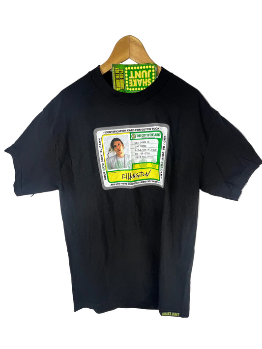 Shake Junt Erik Ellington ID Card For Gettin' Buck Black Multi Size L S/s Vintage Shirt
