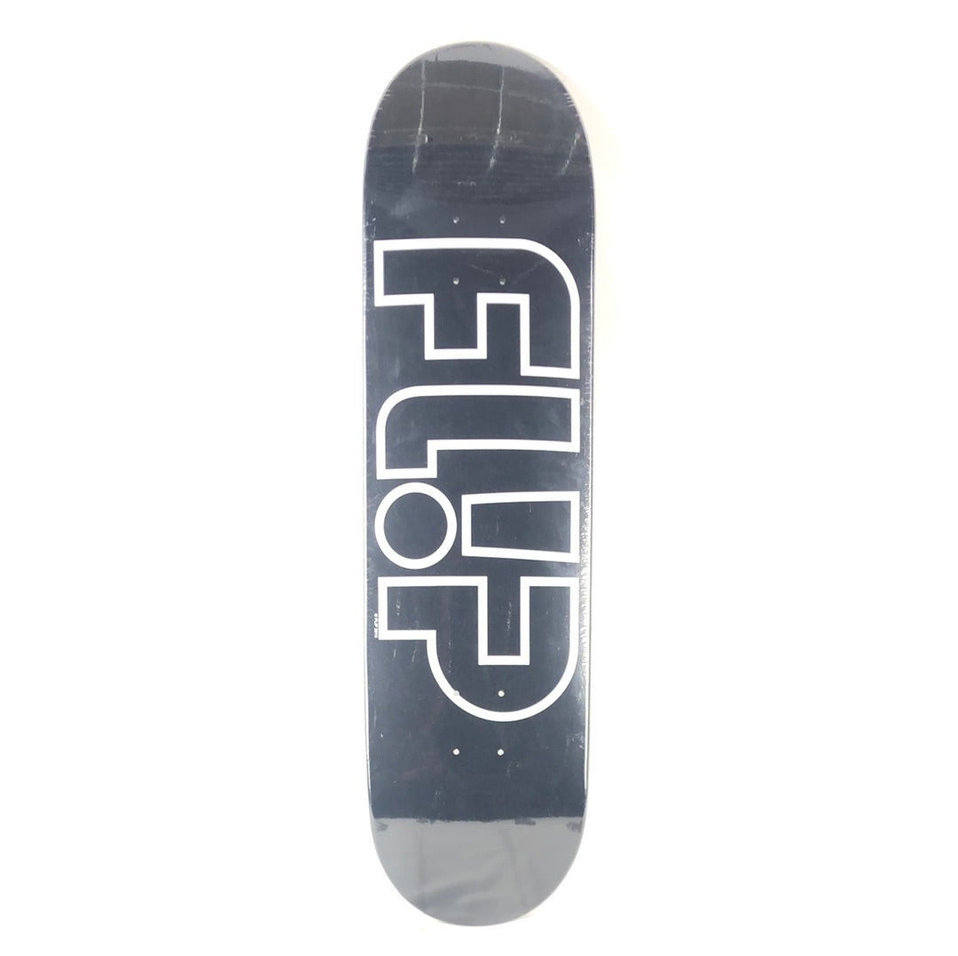 Flip Logo Board Black/White Size 8.25 Skateboard Deck