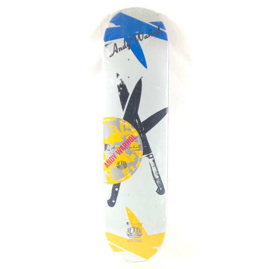 Alien Workshop Andy Warhol Arto Saari Knifes White/Yellow/Black/Blue Size 8.18" Skateboard Deck