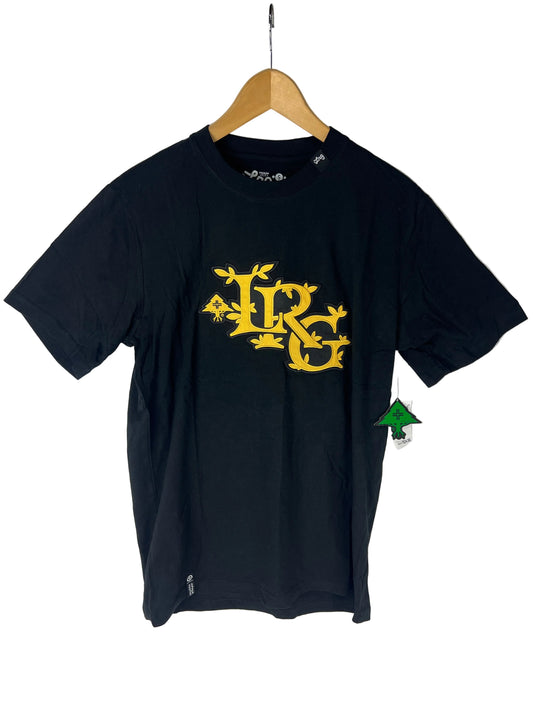 LRG Crest Large Thick Print LRG Logo Black Gold Size S S/s Vintage Shirt