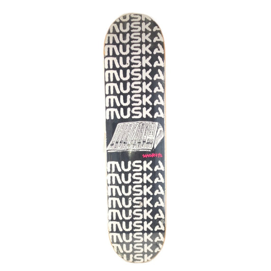 Shorty's Chad Muska Black/White/Pink 7.63" Skateboard Deck
