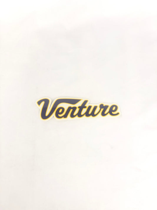 Venture Truck Company Logo Clear Yellow Purple 7" x 2" Sticker