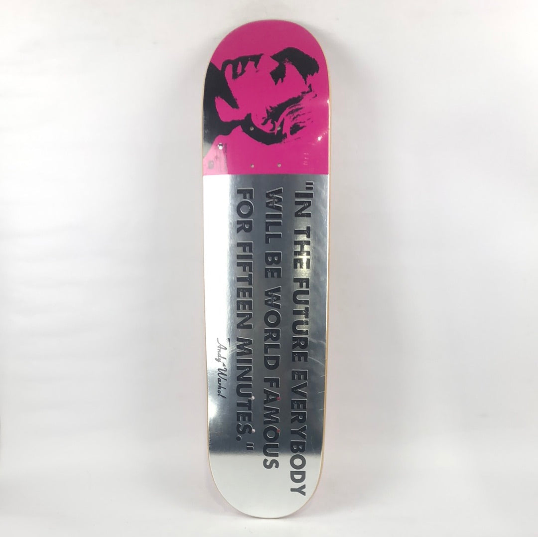 Alien Workshop Andy Warhol Iconic Series Famous Pink/Silver 7.8" Skateboard Deck