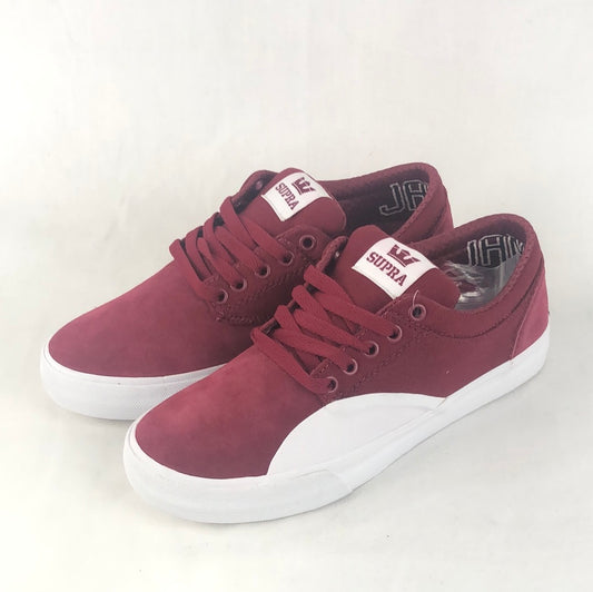 Supra Chino Dark Ruby White U.S. Mens Size 8