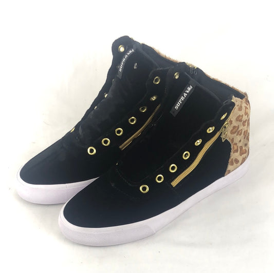 Supra WMNS Cuttler Black Cheetah White U.S. Mens Size 7.5