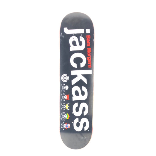 Element Bam Margera Jackass Graphic Black White Size 7.58" Skateboard Deck 2010