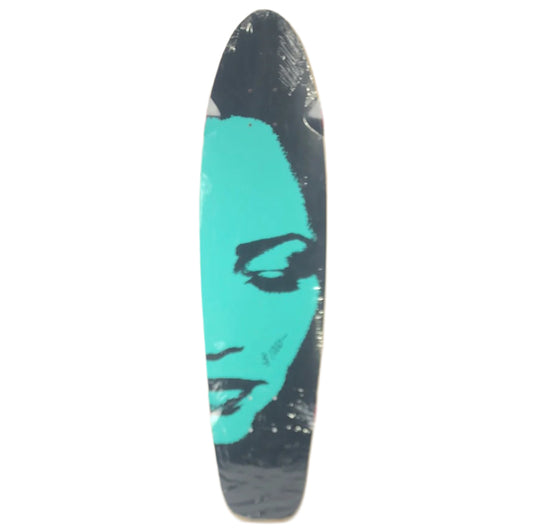 Diamond Supply Blue Face Black/Baby Blue 8.5" Shaped Skateboard Deck
