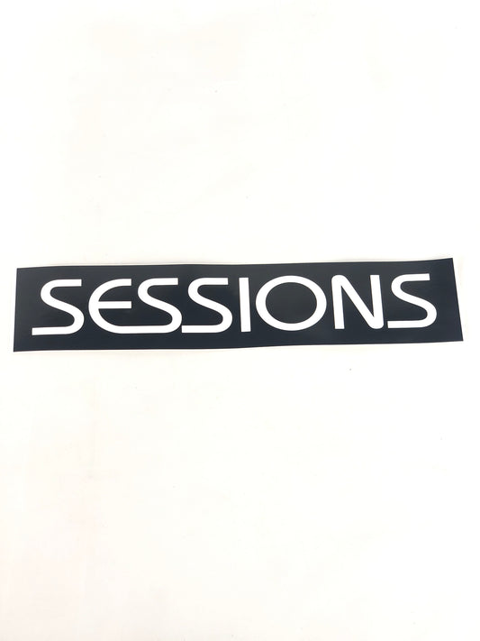 Sessions S Black White 10" x 1.7" Sticker