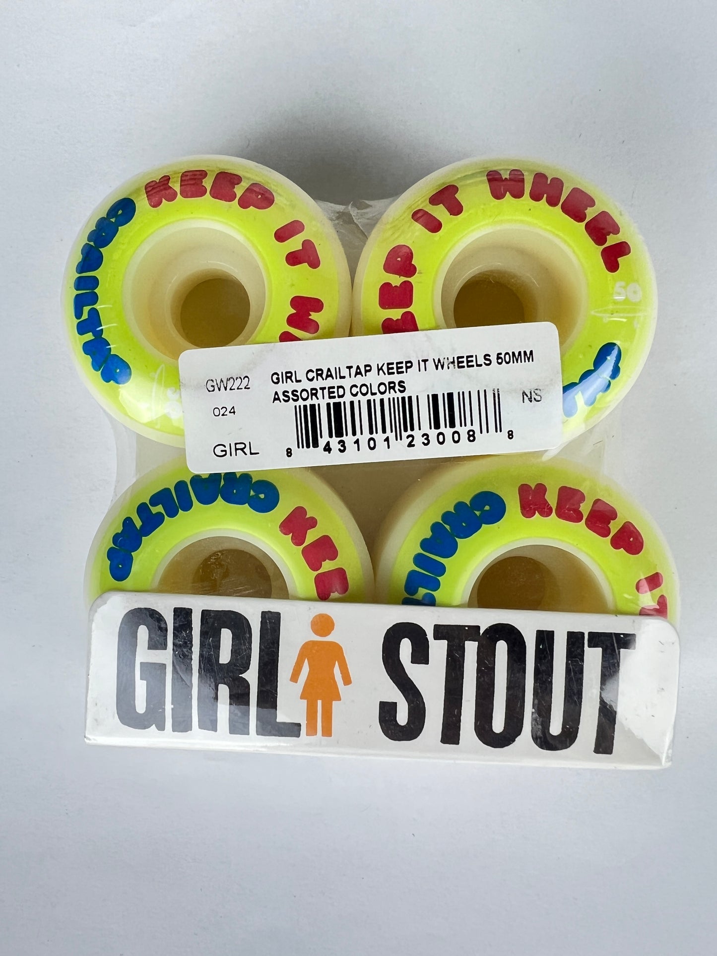 Girl X Crailtap Stout Keep It Wheel Green White Pink Blue Size 50MM Vintage NOS Wheels