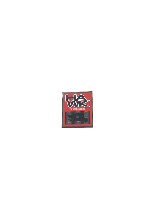 Hawk Skateboarding Foil Holo Black Red 2" x 2" Sticker Vintage NOS